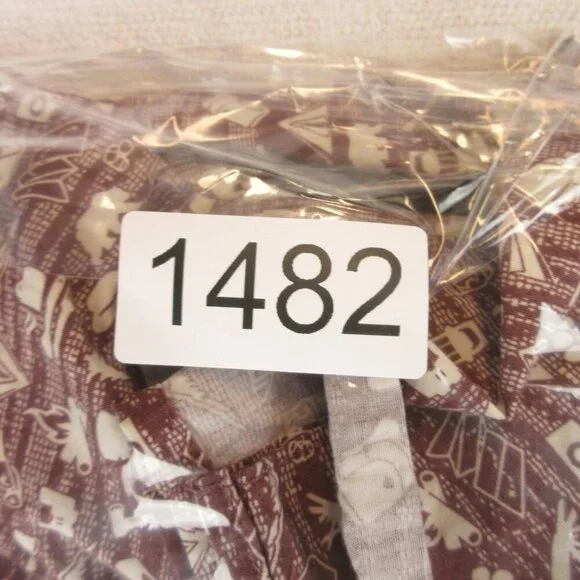 Columbia Camp Shirt Size M Burgandy Red Short Sleeve Bushcraft Motif - Picture 12 of 12